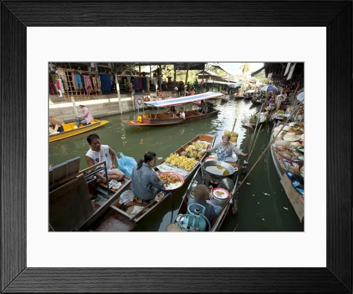 Framed Print : Damnoen Saduak Floating Market, Bangkok, Thailand, Southeast Asia, Asia Framed Print : Damnoen Saduak Floating Market, Bangkok, Thailand, Southeast Asia, Asia