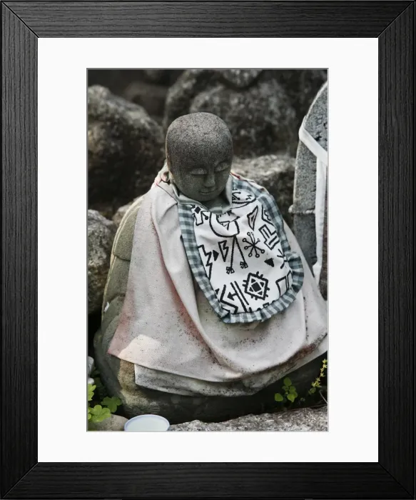 Framed Print : Jizo is a Shinto god who looks after dead childrens souls, Kyoto, Japan, Asia Framed Print : Jizo is a Shinto god who looks after dead childrens souls, Kyoto, Japan, Asia