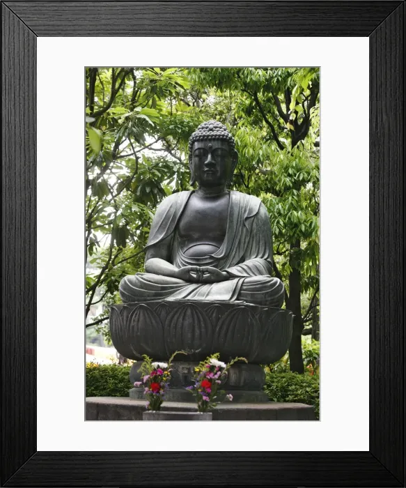 Framed Print : Meditating Buddha statue, Tokyo, Japan, Asia Framed Print : Meditating Buddha statue, Tokyo, Japan, Asia