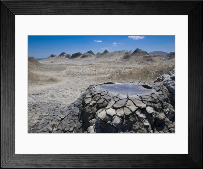 Framed Print : Mud volcanoes near Qobustan, Azerbaijan, Central Asia, Asia Framed Print : Mud volcanoes near Qobustan, Azerbaijan, Central Asia, Asia