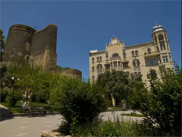 Maiden Tower in the center of the Old City of Baku, UNESCO World Heritage Site