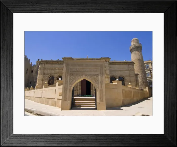 Framed Print : Entrance of the Lezgi Mosque in the old town of Baku, UNESCO World Heritage Site Framed Print : Entrance of the Lezgi Mosque in the old town of Baku, UNESCO World Heritage Site