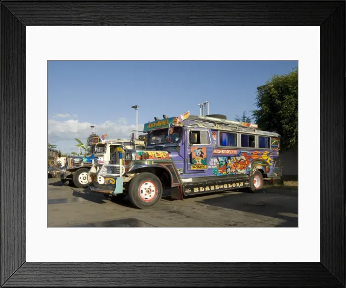 Framed Print : Typical painted jeepney (local bus), Urdaneta, northern Luzon, Philippines Framed Print : Typical painted jeepney (local bus), Urdaneta, northern Luzon, Philippines