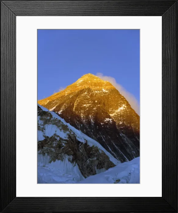 Framed Print : Sunset on Mount Everest, 8850m, Solu Khumbu Everest Region, Sagarmatha National Park Framed Print : Sunset on Mount Everest, 8850m, Solu Khumbu Everest Region, Sagarmatha National Park