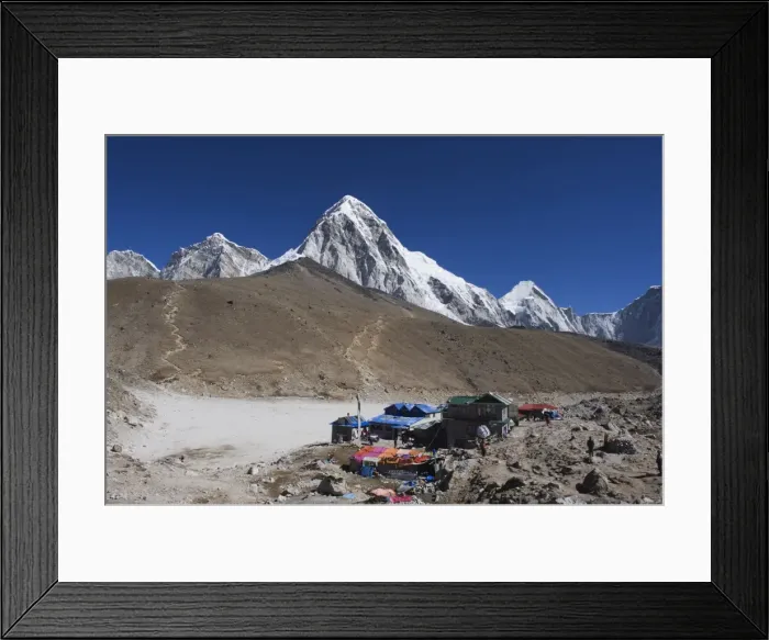 Framed Print : Gorak Shep lodges, Kala Pattar and Pumori, 7165m, Solu Khumbu Everest Region Framed Print : Gorak Shep lodges, Kala Pattar and Pumori, 7165m, Solu Khumbu Everest Region