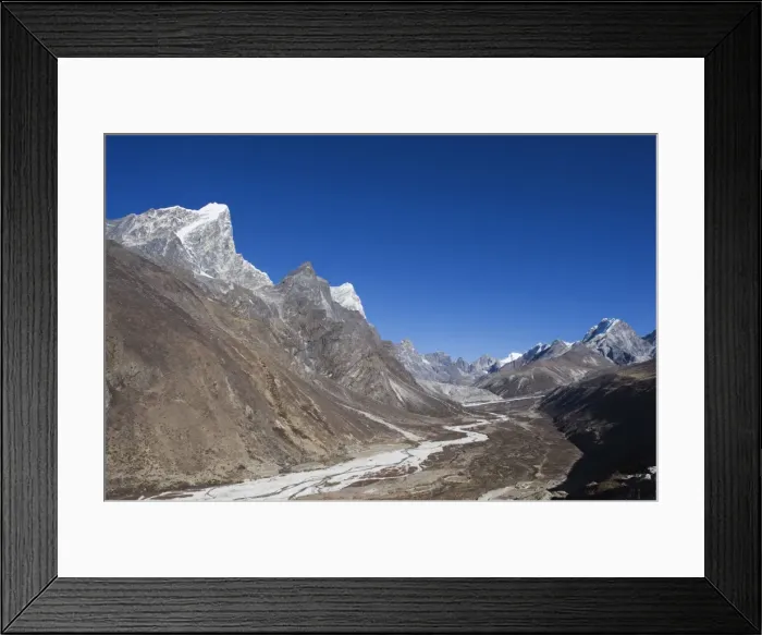 Framed Print : Valley in the Solu Khumbu Everest Region, Periche, Sagarmatha National Park Framed Print : Valley in the Solu Khumbu Everest Region, Periche, Sagarmatha National Park