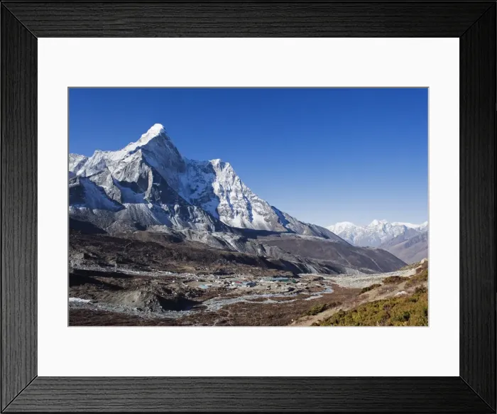 Framed Print : Chukhung resort and Ama Dablam, 6812m, Solu Khumbu Everest Region, Sagarmatha National Park Framed Print : Chukhung resort and Ama Dablam, 6812m, Solu Khumbu Everest Region, Sagarmatha National Park