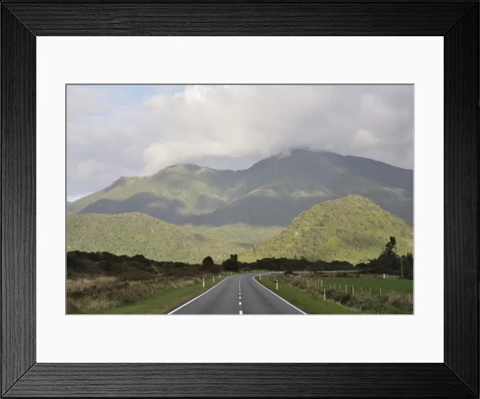 Framed Print : Whataroa Highway, West Coast, South Island, New Zealand, Pacific Framed Print : Whataroa Highway, West Coast, South Island, New Zealand, Pacific