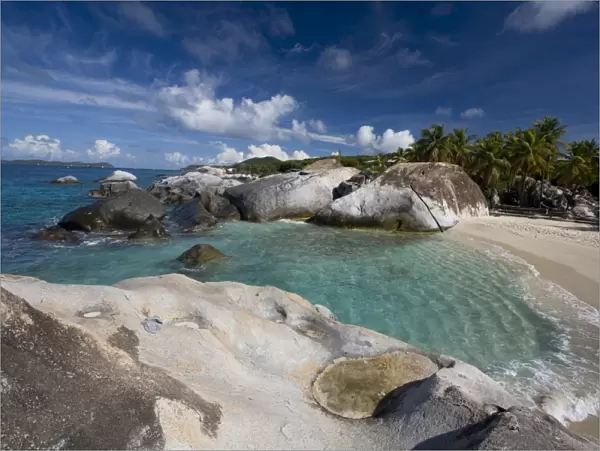 Large eroded granite outcrops at The Baths in Virgin Gorda, British Virgin Islands