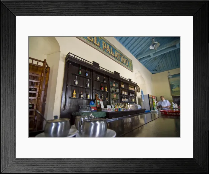 Framed Print : Bar of colonial restaurant, Cienfuegos, Cuba, West Indies, Caribbean, Central America Framed Print : Bar of colonial restaurant, Cienfuegos, Cuba, West Indies, Caribbean, Central America