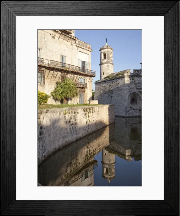 Framed Print : Reflection in moat of the tower of the Fortress of Real Fuerza in Old Havana Framed Print : Reflection in moat of the tower of the Fortress of Real Fuerza in Old Havana