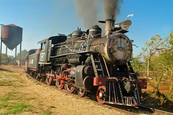 Old steam locomotive, Trinidad, Cuba, West Indies, Caribbean, Central America