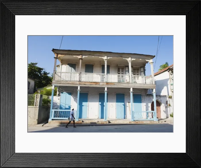 Framed Print : House in the historic colonial old town, Jacmel, Haiti, West Indies, Caribbean Framed Print : House in the historic colonial old town, Jacmel, Haiti, West Indies, Caribbean