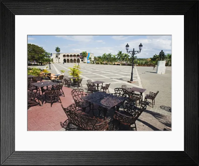 Framed Print : Virreinal Palace of Diego Colon, Plaza Espana, Zona Colonial (Colonial District)