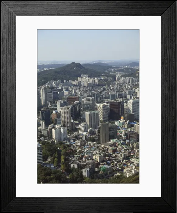 Framed Print : Overview of city, Seoul, South Korea, Asia Framed Print : Overview of city, Seoul, South Korea, Asia