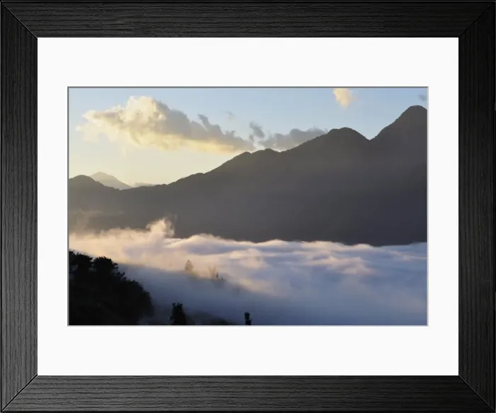 Framed Print : Hoang Lien Mountains and morning fog in Sapa Valley, Sapa, Vietnam, Indochina Framed Print : Hoang Lien Mountains and morning fog in Sapa Valley, Sapa, Vietnam, Indochina