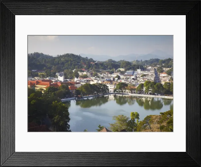 Framed Print : View over Kandy Lake and city centre, Kandy, Sri Lanka, Asia Framed Print : View over Kandy Lake and city centre, Kandy, Sri Lanka, Asia