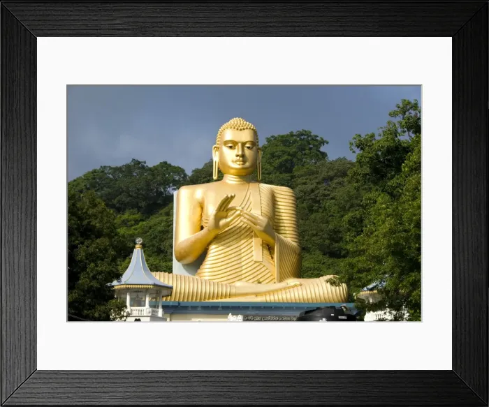 Framed Print : Golden Temple, with 30m high statue of Buddha, Dambulla, Sri Lanka, Asia Framed Print : Golden Temple, with 30m high statue of Buddha, Dambulla, Sri Lanka, Asia