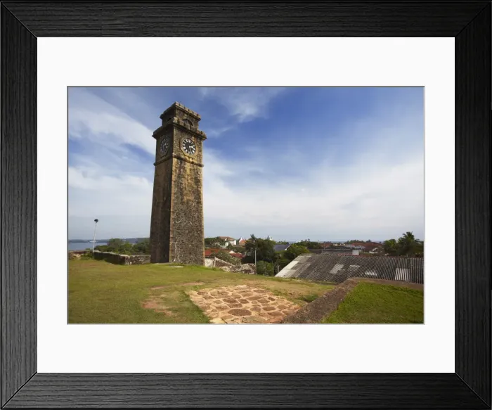 Framed Print : Clock tower in Galle Fort, UNESCO World Heritage Site, Galle, Sri Lanka, Asia Framed Print : Clock tower in Galle Fort, UNESCO World Heritage Site, Galle, Sri Lanka, Asia