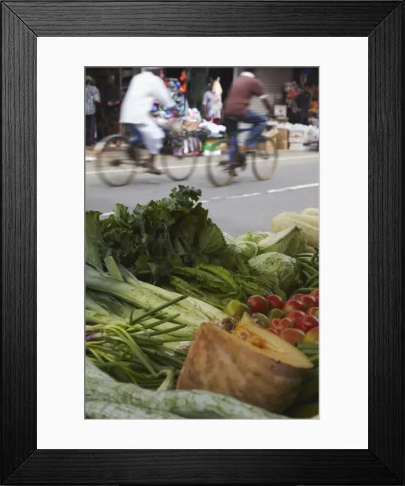 Framed Print : Vegetable stall in market, Galle, Sri Lanka, Asia