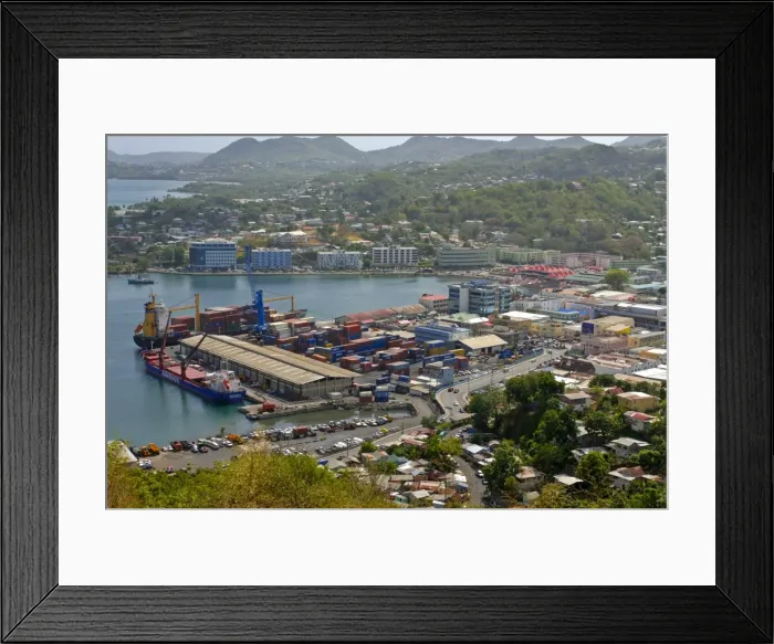 Framed Print : View over Castries, St. Lucia, Windward Islands, West Indies, Caribbean, Central America Framed Print : View over Castries, St. Lucia, Windward Islands, West Indies, Caribbean, Central America