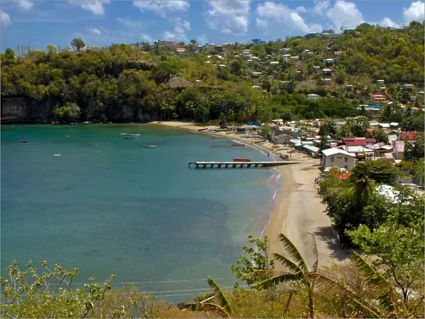 Coastal village, Anse La Raye, St. Lucia, Windward Islands, West Indies