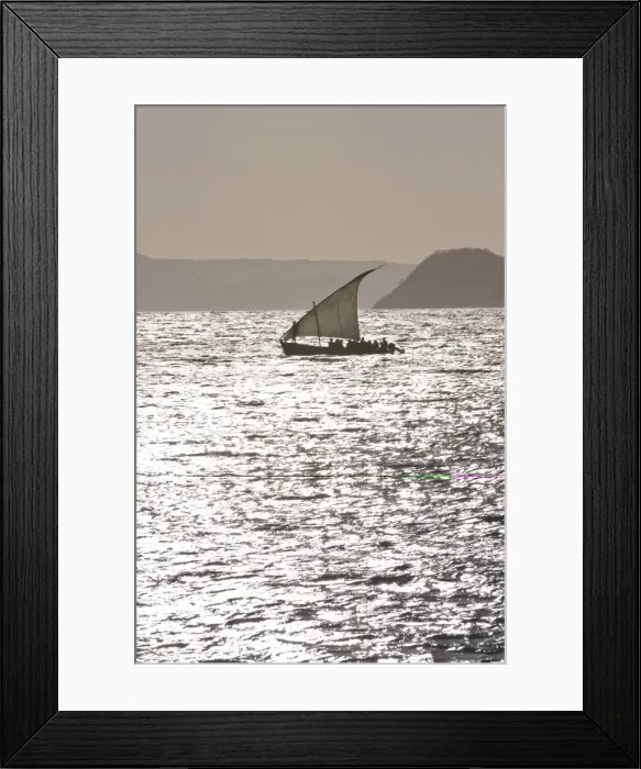 Framed Print : Small sailing boat at sunset near Diego Suarez (Antsiranana), Madagascar Framed Print : Small sailing boat at sunset near Diego Suarez (Antsiranana), Madagascar