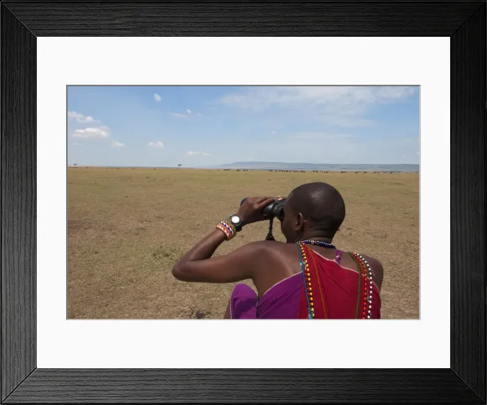 Framed Print : Masai guide, Masai Mara, Kenya, East Africa, Africa Framed Print : Masai guide, Masai Mara, Kenya, East Africa, Africa