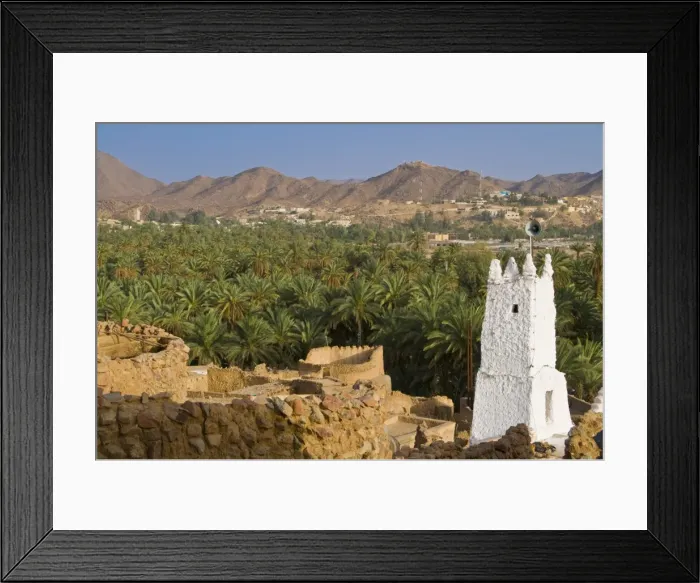 Framed Print : The old ruined town (ksour), of Djanet with its old mosque, Djanet, Southern Algeria Framed Print : The old ruined town (ksour), of Djanet with its old mosque, Djanet, Southern Algeria