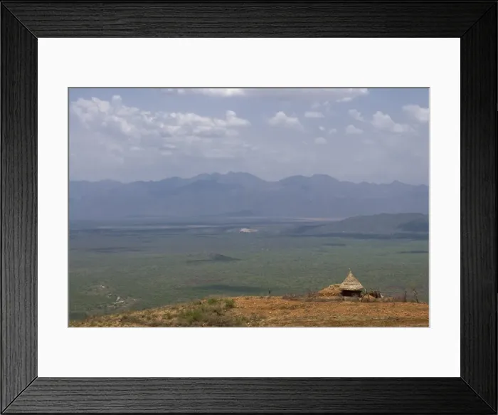 Framed Print : Little hut overlooking the Omo Valley, Ethiopia, Africa Framed Print : Little hut overlooking the Omo Valley, Ethiopia, Africa