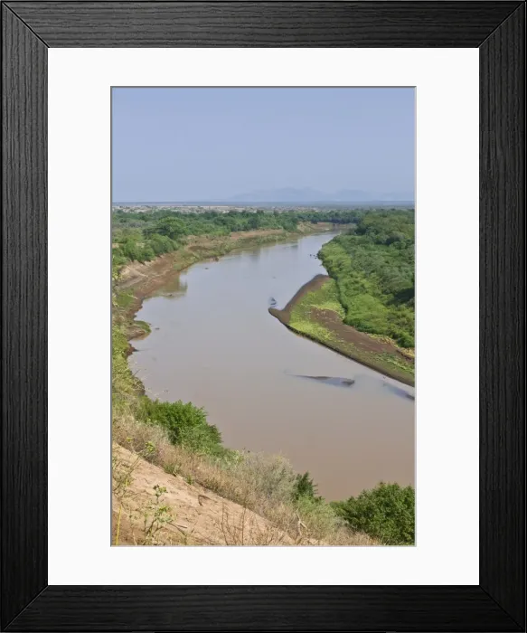 Framed Print : The Omo River, Omo Valley, Ethiopia, Africa