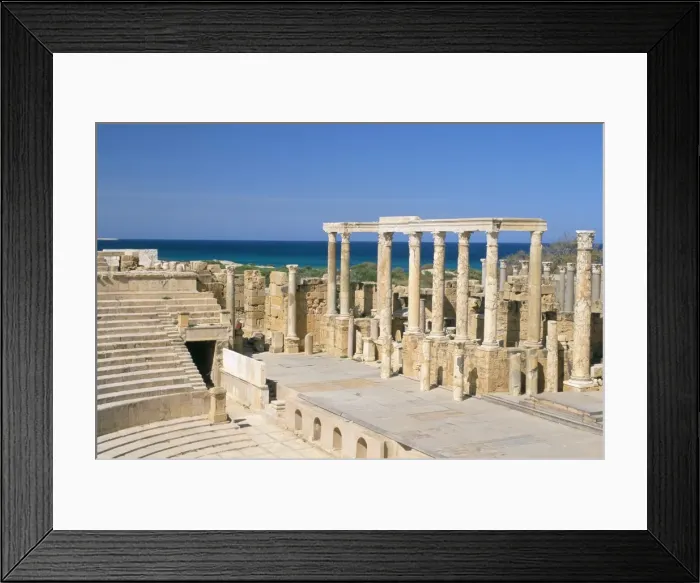 Framed Print : Theatre, Leptis Magna, UNESCO World Heritage Site, Tripolitania, Libya Framed Print : Theatre, Leptis Magna, UNESCO World Heritage Site, Tripolitania, Libya