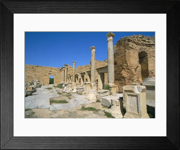 Framed Print : Severan Forum, Leptis Magna, UNESCO World Heritage Site, Tripolitania, Libya Framed Print : Severan Forum, Leptis Magna, UNESCO World Heritage Site, Tripolitania, Libya