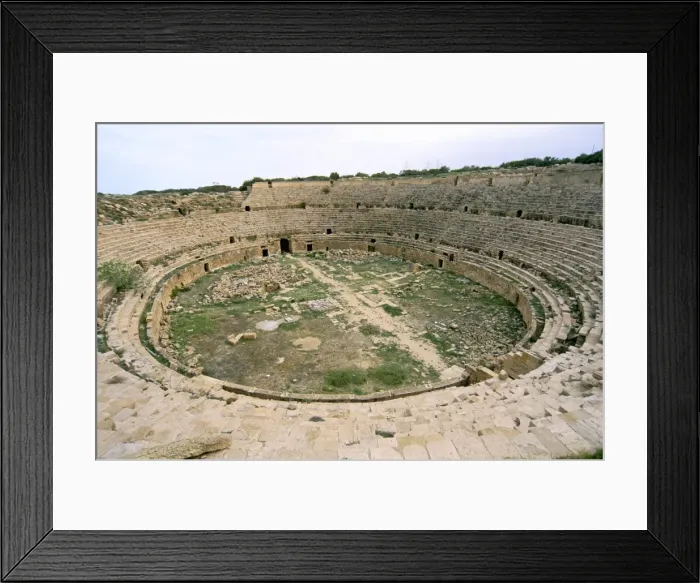 Framed Print : Amphitheatre, Leptis Magna, UNESCO World Heritage Site, Tripolitania, Libya Framed Print : Amphitheatre, Leptis Magna, UNESCO World Heritage Site, Tripolitania, Libya