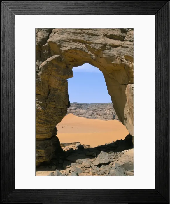 Framed Print : Afzgar Arch, Akakus, Sahara desert, Fezzan, Libya, North Africa, Africa Framed Print : Afzgar Arch, Akakus, Sahara desert, Fezzan, Libya, North Africa, Africa