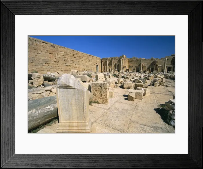 Framed Print : Severan Forum, Leptis Magna, UNESCO World Heritage Site, Tripolitania, Libya Framed Print : Severan Forum, Leptis Magna, UNESCO World Heritage Site, Tripolitania, Libya