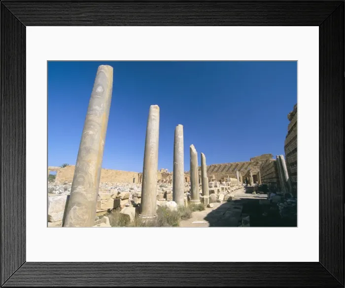 Framed Print : Severan Forum, Leptis Magna, UNESCO World Heritage Site, Tripolitania, Libya Framed Print : Severan Forum, Leptis Magna, UNESCO World Heritage Site, Tripolitania, Libya