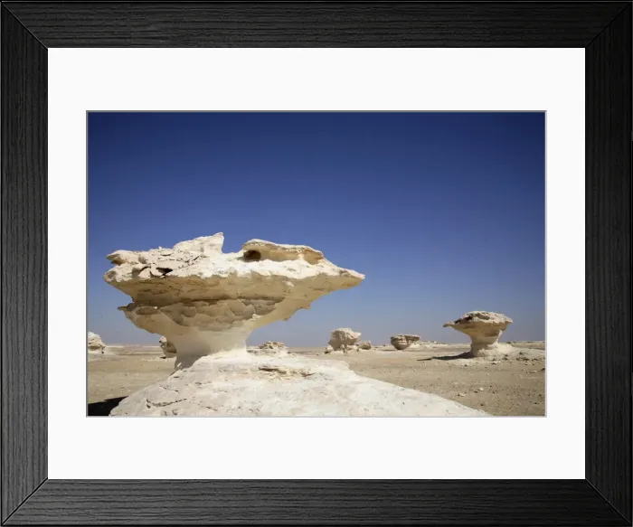 Framed Print : Eroded rock formations in the White Desert, Egypt, North Africa, Africa Framed Print : Eroded rock formations in the White Desert, Egypt, North Africa, Africa