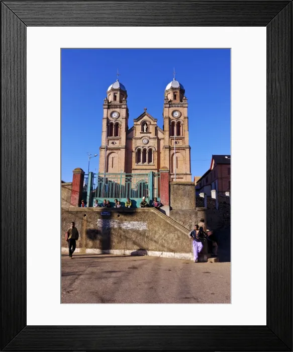 Framed Print : Colonial church in Fianarantsoa, Madagascar, Africa Framed Print : Colonial church in Fianarantsoa, Madagascar, Africa