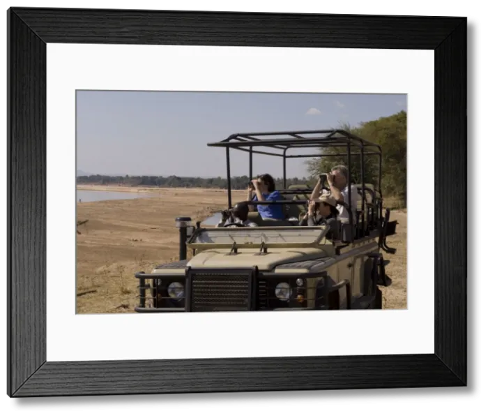 Framed Print : Game spotting on safari, South Luangwa National Park, Zambia, Africa Framed Print : Game spotting on safari, South Luangwa National Park, Zambia, Africa