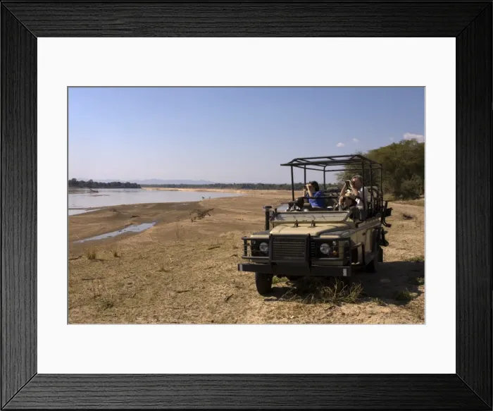 Framed Print : Game spotting on safari, South Luangwa National Park, Zambia, Africa Framed Print : Game spotting on safari, South Luangwa National Park, Zambia, Africa