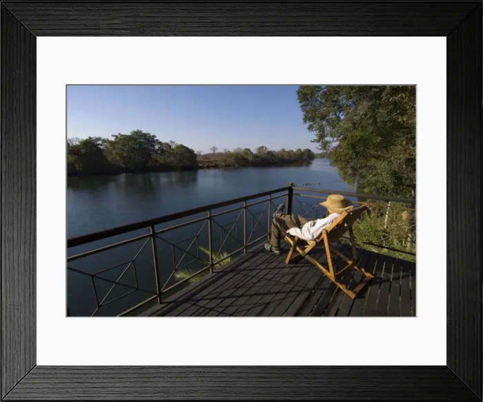 Framed Print : Lunga River Lodge, Kafue National Park, Zambia, Africa Framed Print : Lunga River Lodge, Kafue National Park, Zambia, Africa