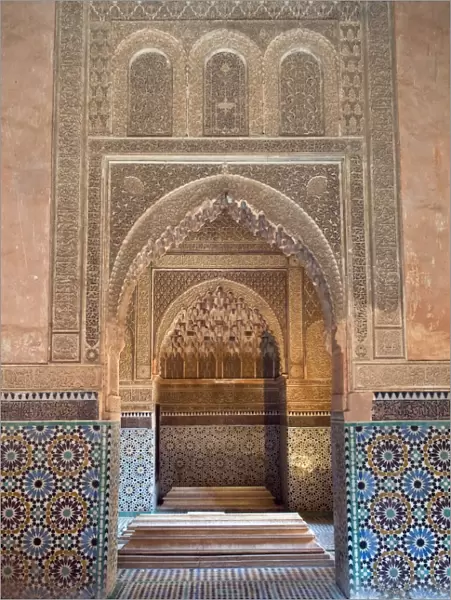 Saadian tombs, Marrakech, Morocco, North Africa, Africa