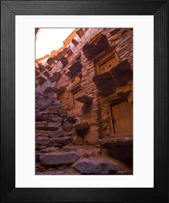 Framed Print : Old ksar (collective granaries) in the southern part of Morocco near Tafraoute Framed Print : Old ksar (collective granaries) in the southern part of Morocco near Tafraoute