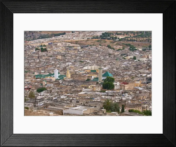 Framed Print : View over of the old Medina of Fez, UNESCO World Heritage Site, Morocco Framed Print : View over of the old Medina of Fez, UNESCO World Heritage Site, Morocco