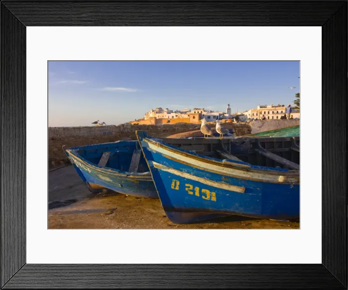 Framed Print : Fishing boats in the coastal city of Essaouira, Morocco, North Africa, Africa Framed Print : Fishing boats in the coastal city of Essaouira, Morocco, North Africa, Africa