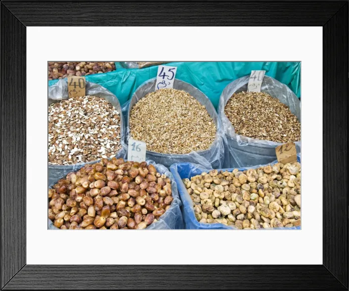 Framed Print : Dried fruit for sale, Souk in the Medina, Marrakech, Morocco, North Africa, Africa Framed Print : Dried fruit for sale, Souk in the Medina, Marrakech, Morocco, North Africa, Africa