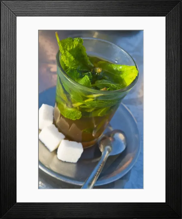 Framed Print : Mint tea, Marrakech, Morocco, North Africa, Africa Framed Print : Mint tea, Marrakech, Morocco, North Africa, Africa