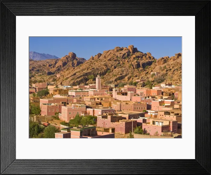 Framed Print : Little village near Tafraoute, Morocco, North Africa, Africa Framed Print : Little village near Tafraoute, Morocco, North Africa, Africa