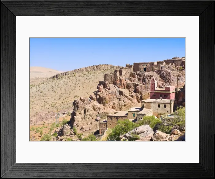 Framed Print : Little village in the desert of southern Morocco, Morocco, North Africa, Africa Framed Print : Little village in the desert of southern Morocco, Morocco, North Africa, Africa